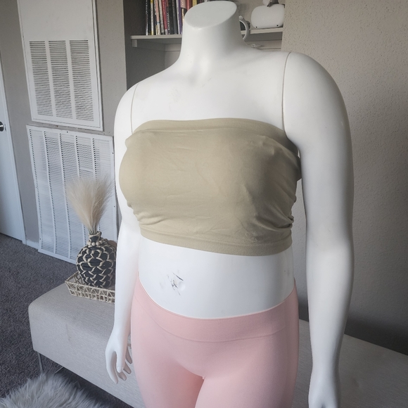 Plus Size Nude bandeau top - Picture 1 of 3
